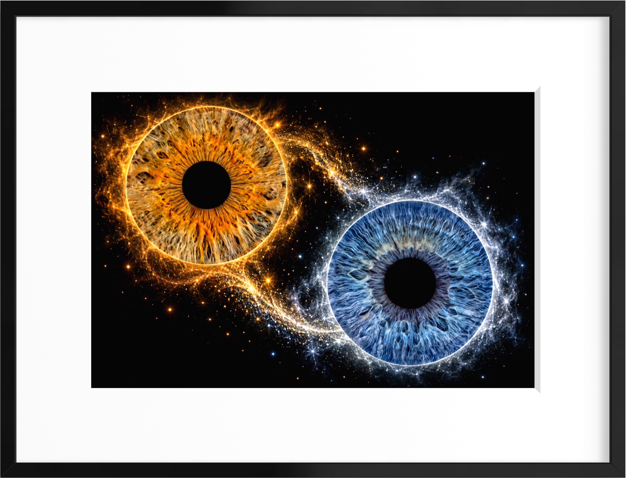 Gerahmte Iris als Wandbild
