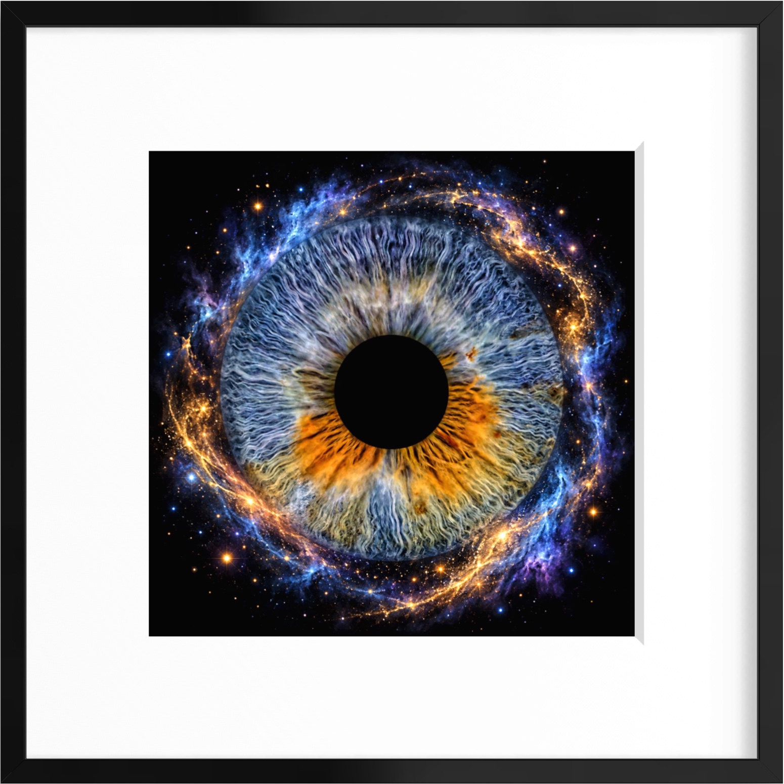 Irisbild im Rahmen