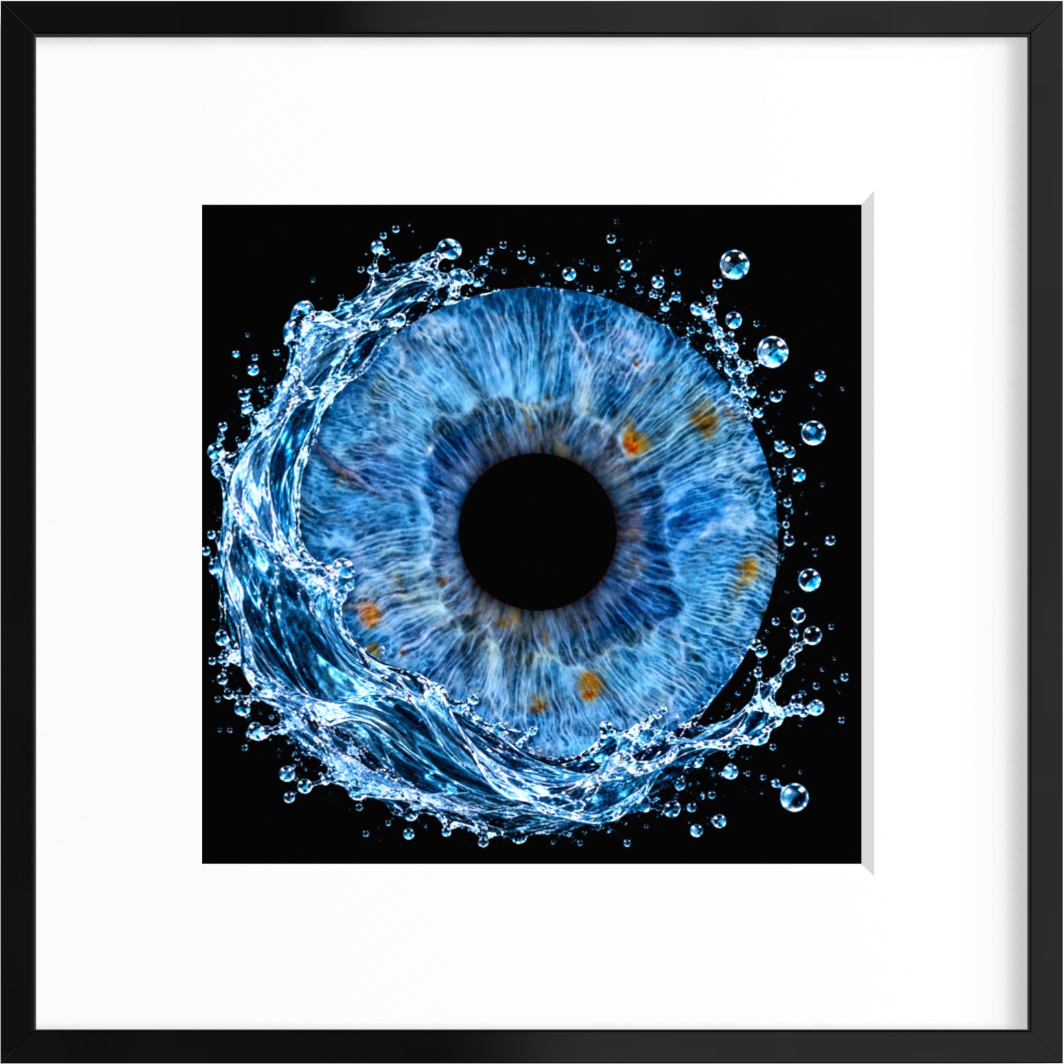 Gerahmte Iris als Wandkunst