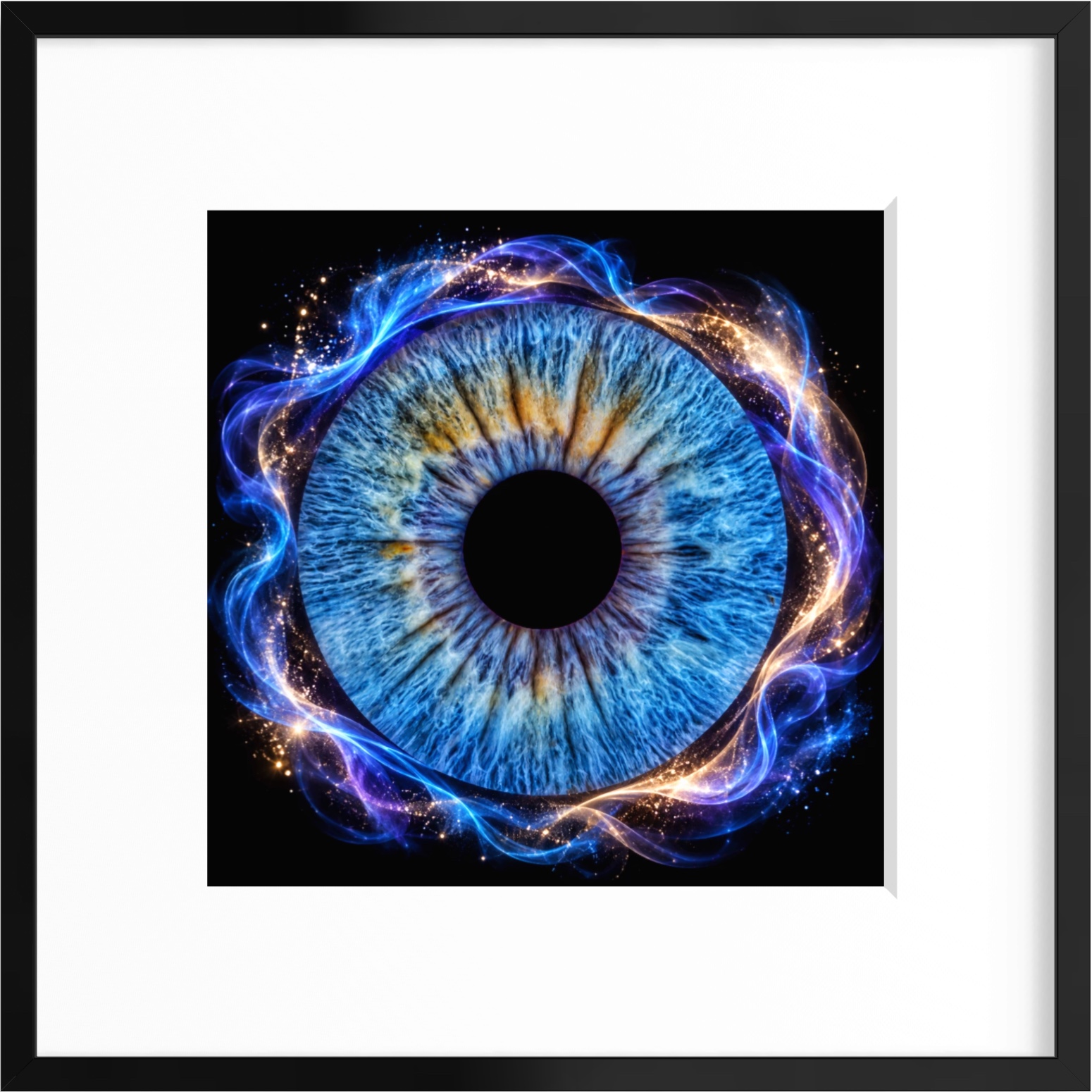 Gerahmte Iris im Wohnraum